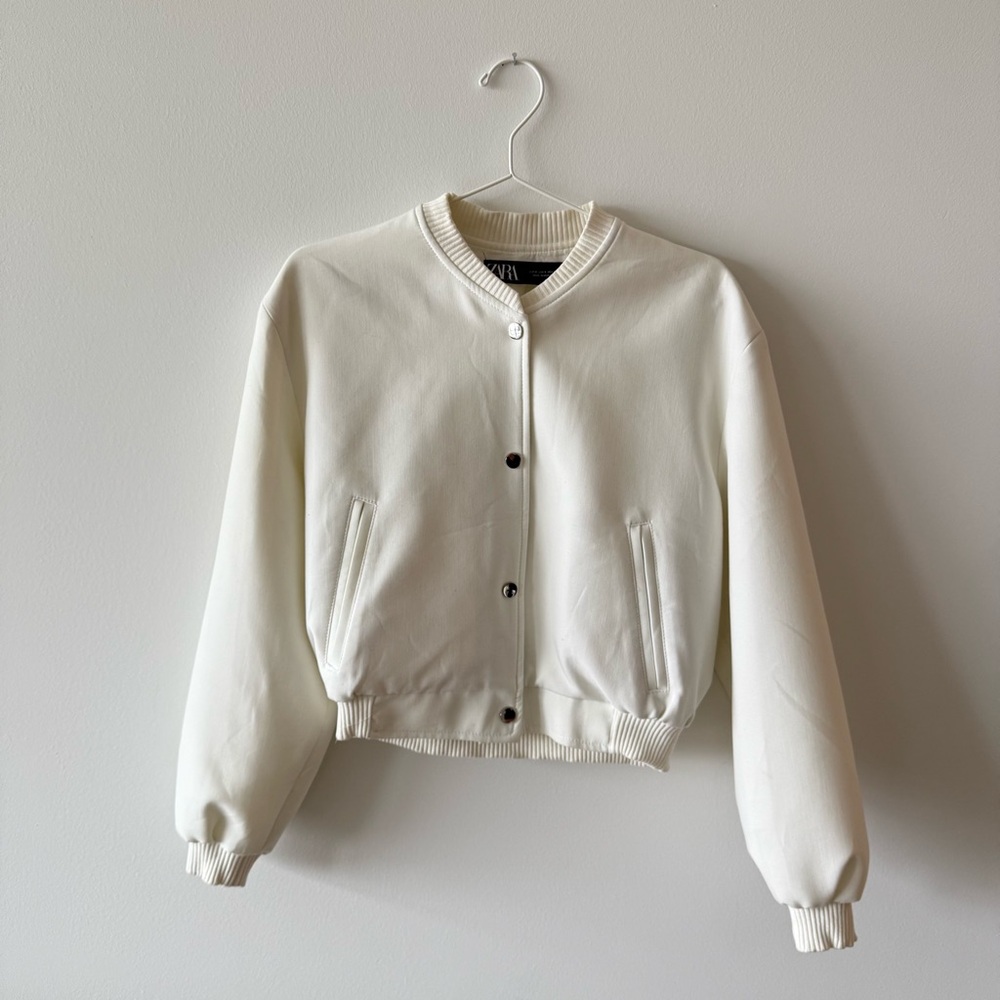 Zara Cropped Bomber Jacket